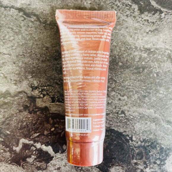 Real Chemistry Fresh-Start Foaming Cleanser for Face Travel Size w/ Amino-Acids - Picture 8 of 8
